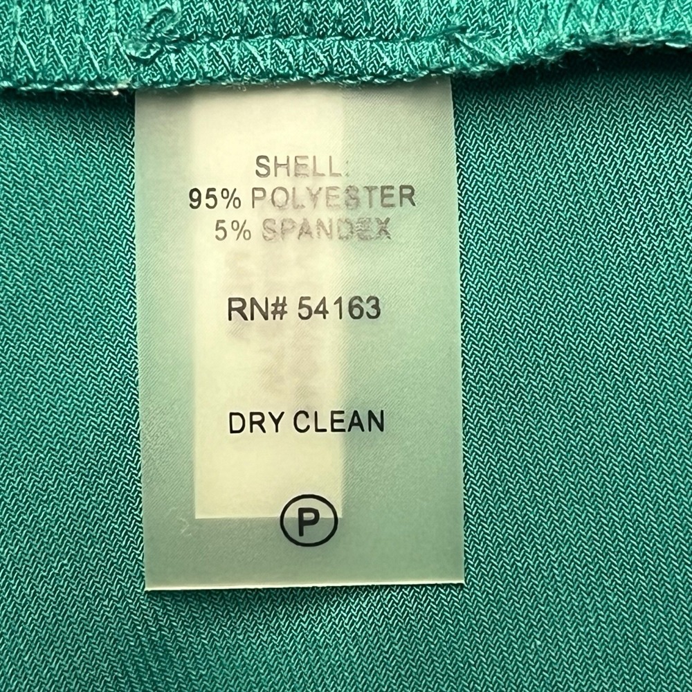Calvin‎ Klein Shift Dress Womens 6 Green Gold Chain Detail Sleeveless V-Neckline - Picture 8 of 10